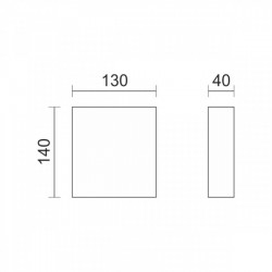 LED Απλίκα Εξωτερικού Χώρου 6W 3000K Up-Down Spotlight