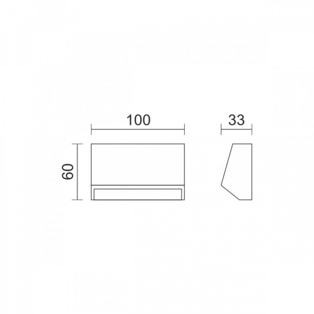 LED Απλίκα Εξωτερικού Χώρου 1.5W 4000K Γκρι - Spotlight