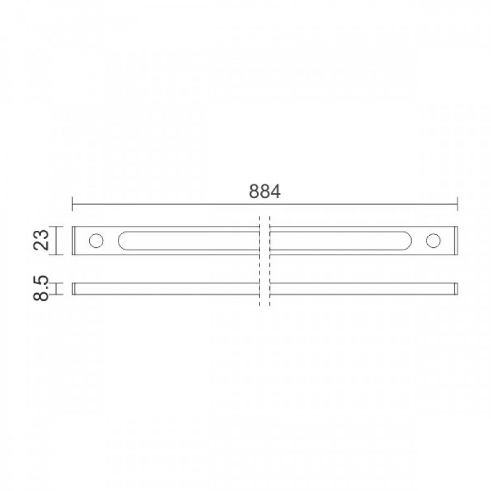 Γραμμικό Φωτιστικό LED SLIM 12W 4000K Spotlight