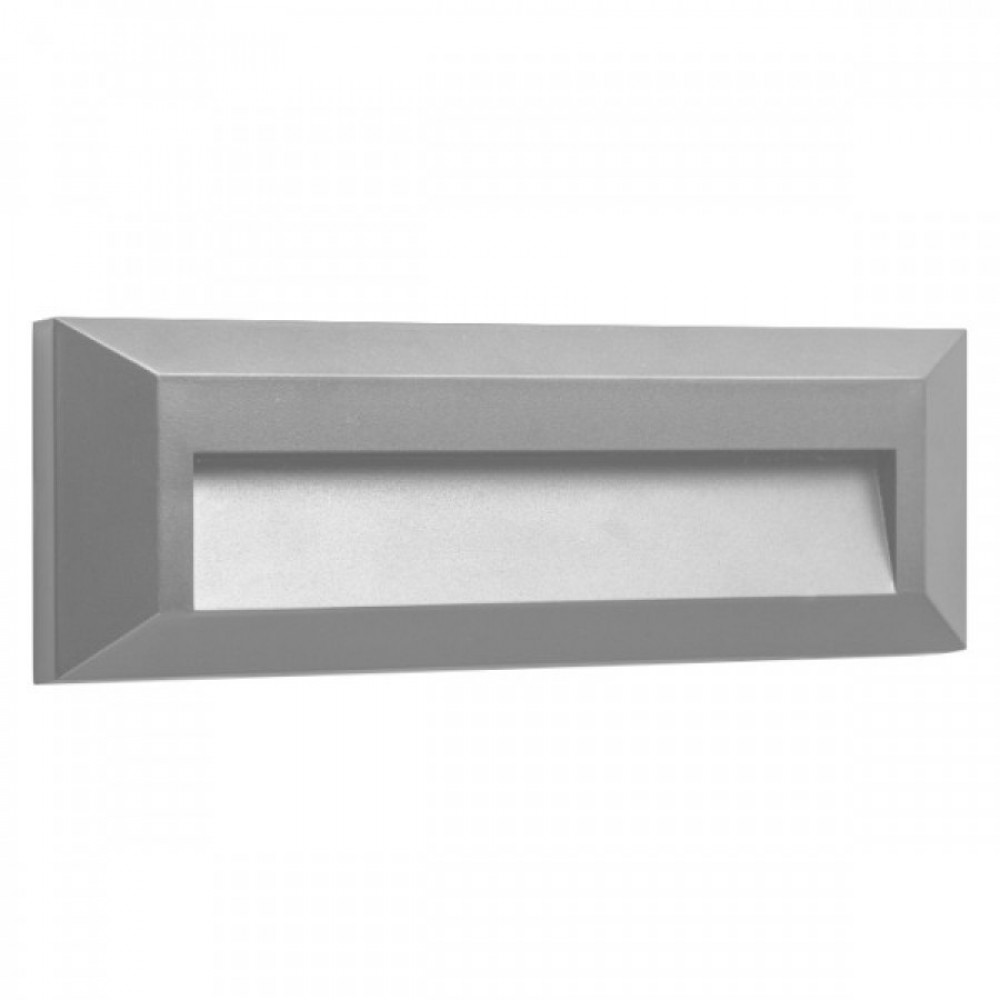 LED Απλίκα Εξωτερικού Χώρου Slim 2W 4000K Γκρι - Spotlight