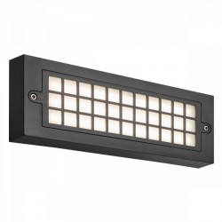 LED Απλίκα Εξωτερικού Χώρου Σε Μαύρο Χρώμα Ορθογώνια 6W - Spotlight