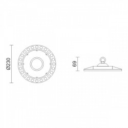 ΚΑΜΠΑΝΑ LED UFO 100W 6000K - Spotlight