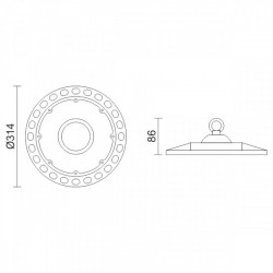 ΚΑΜΠΑΝΕΣ LED UFO 200W 6000K - Spotlight