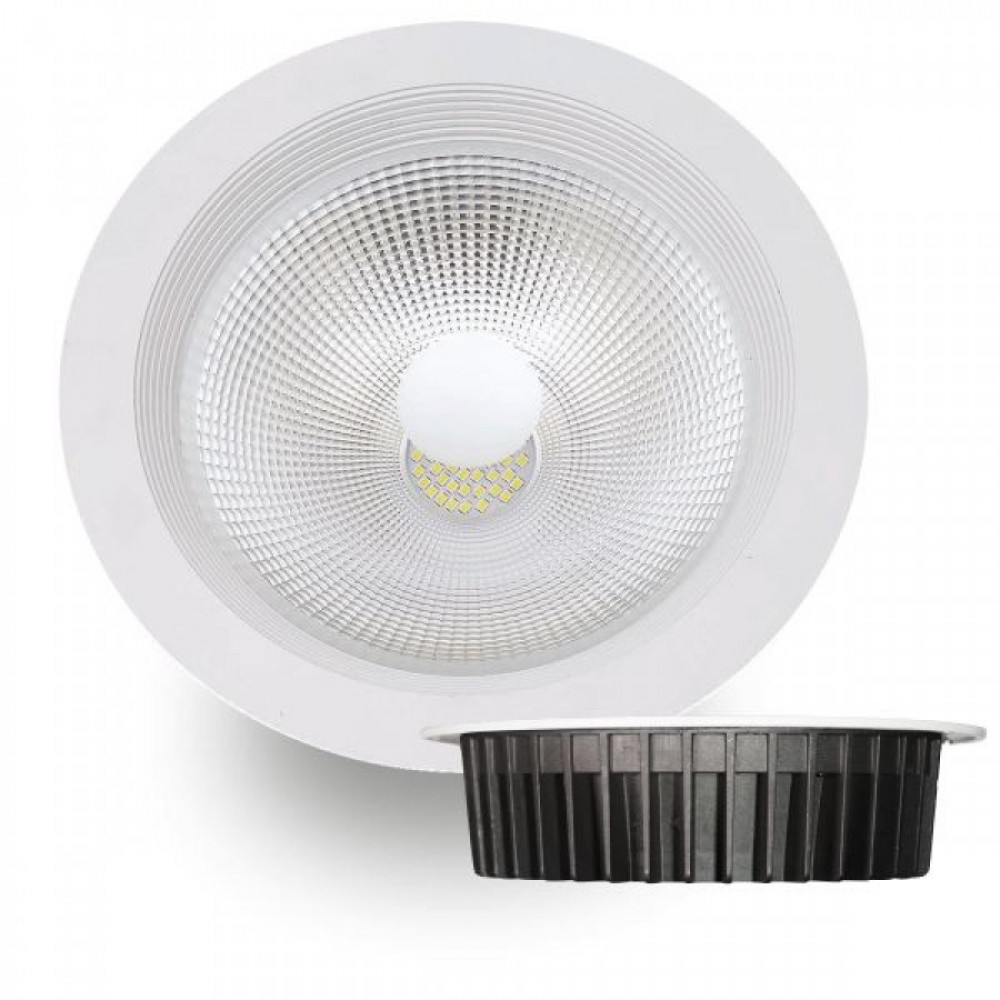 LED Σποτ Χωνευτό Downlight 30W MOB Λευκό Σώμα 3000K SpotLight