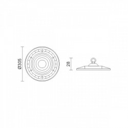 ΚΑΜΠΑΝΕΣ LED UFO 150W 6000K - Spotlight