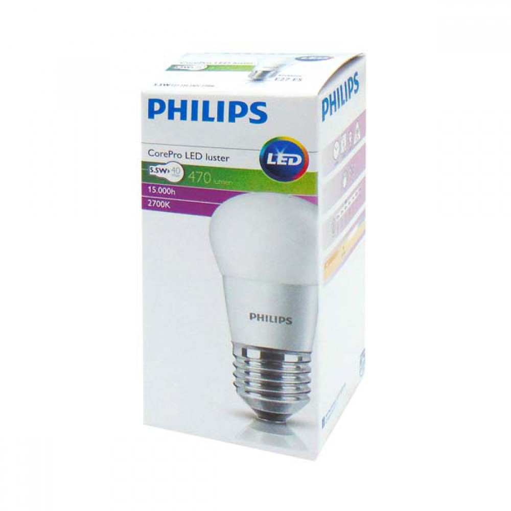 LED Λάμπα G45 E27 5.5W 470LM 2700K - Philips