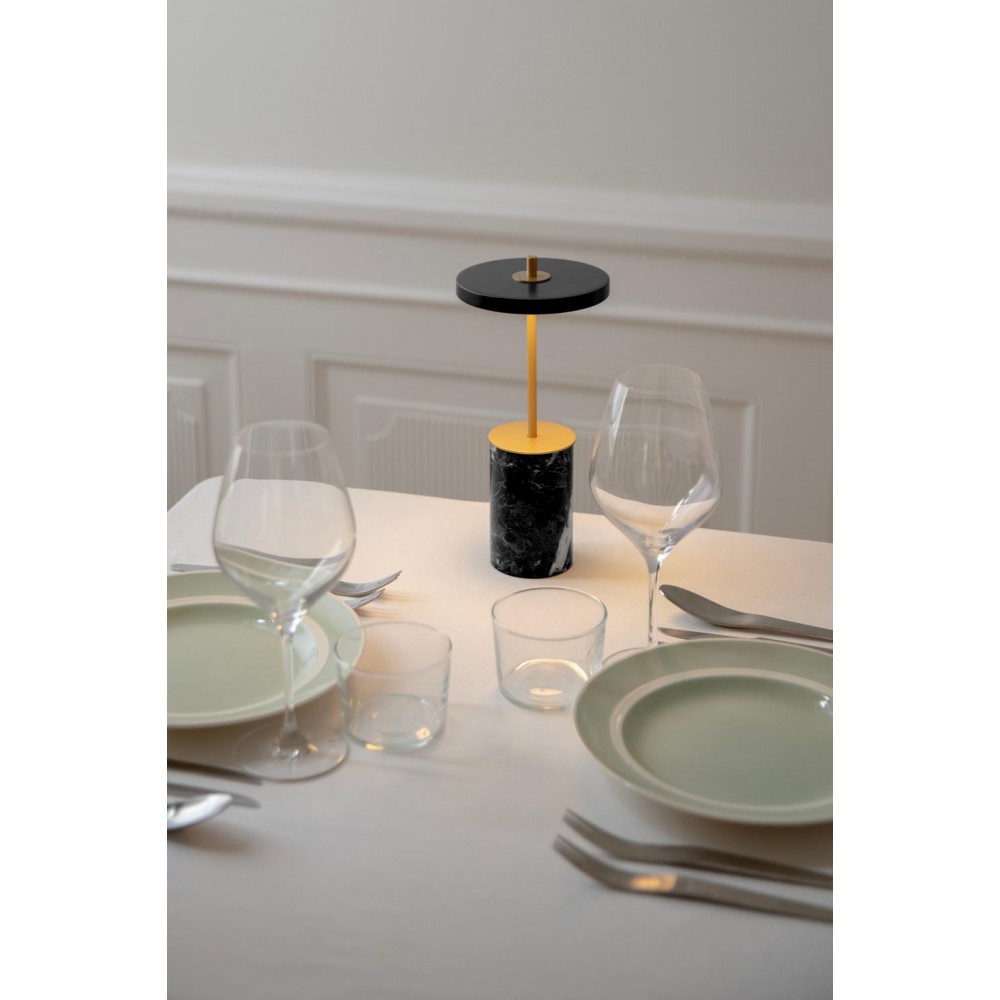 LED Πορτατίφ Portable από Μάρμαρο - Asteria Move Mini Dimmable - Black marble by UMAGE