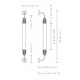 Φωτιστικό Τοίχου 1xGU10 Lemon Squeeze long single - Polished steel - by UMAGE