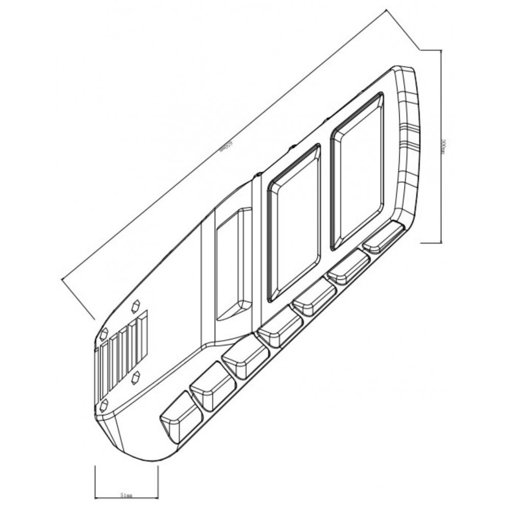 ΦΩΤΙΣΤΙΚΟ ΔΡΟΜΟΥ LED ME ΗΛΙΑΚΟ ΠΑΝΕΛ SMD PROFESSIONAL 120W 6500K 2420lm 130X60° IP65  ΜΑΥΡΟ UNIVERSE