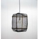 Κρεμαστό Φωτιστικό Μονόφωτο Από Bamboo Και Σιζάλ Handmade Φ41cm 1xE27 - Z5 black sisal net grey - Ay illuminate