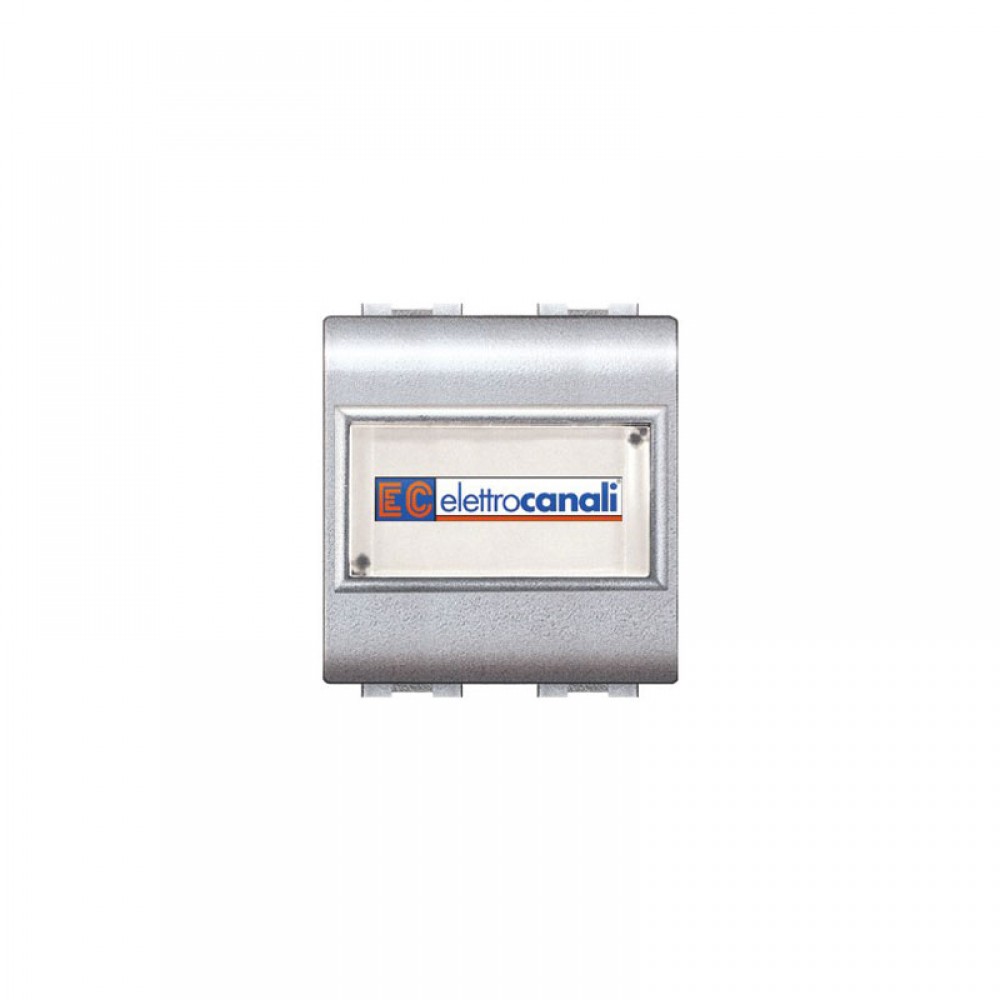 Μπουτόν Εξώθυρας Με Ετικέτα 2ΣΤ 1P Ανοιχτό 250VAC IP20 Ασημί - ELETTROCANALI