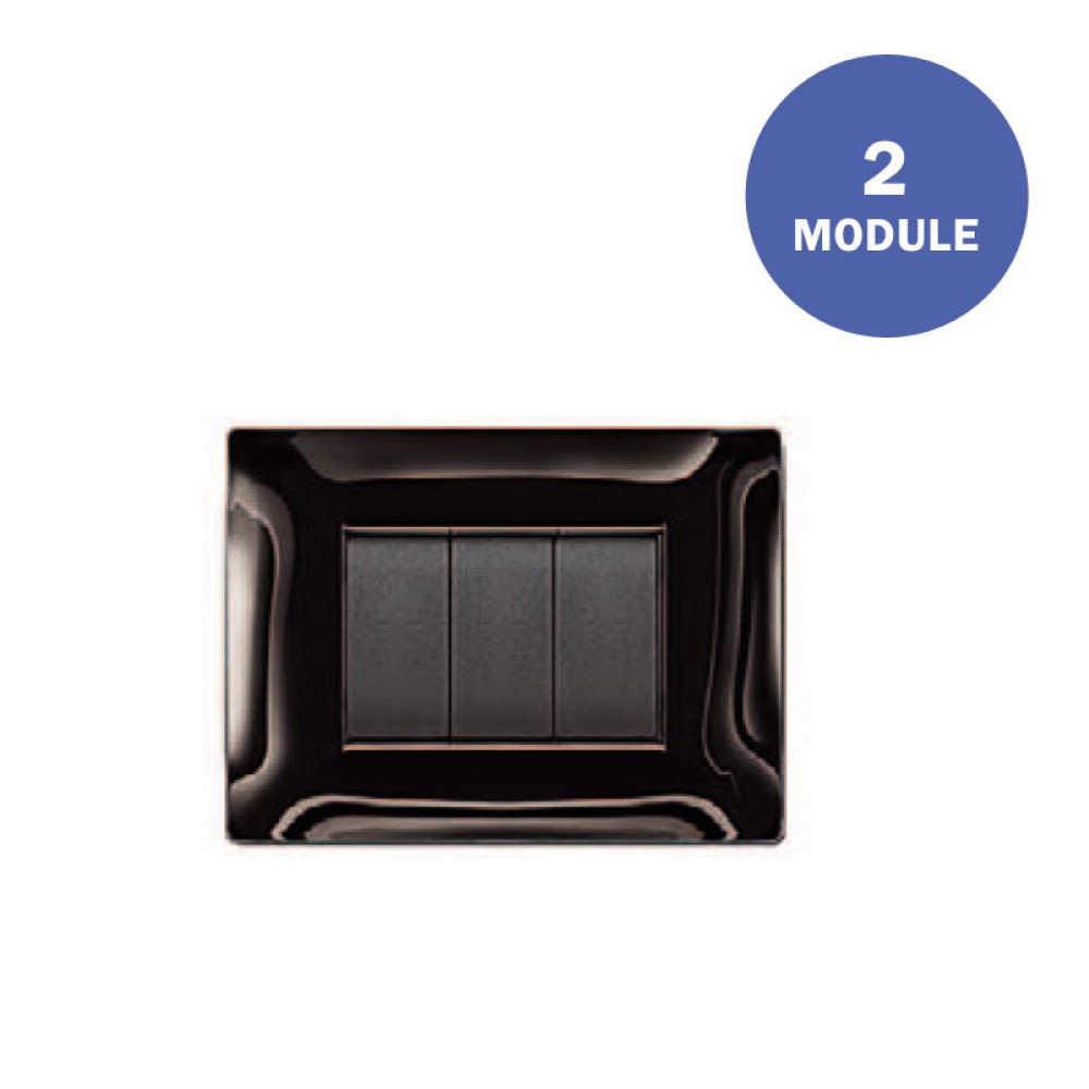 Πλαίσιο Διακόπτη 2ΣΤ Μαύρο Μεταλλικό MY LIFEQ - ELETTROCANALI
