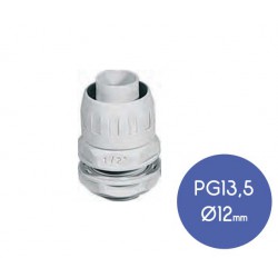 Ρακόρ Για Σωλήνα Σπιράλ Σειρά GX - Γκρι IP65 Φ12mm PG13.5 - Elettrocanali