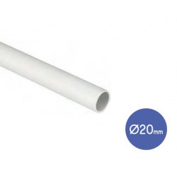 3m Σωλήνας Ευθεία Βαρέως Τύπου Με Μούφα Από PVC Φ20mm - Elettrocanali