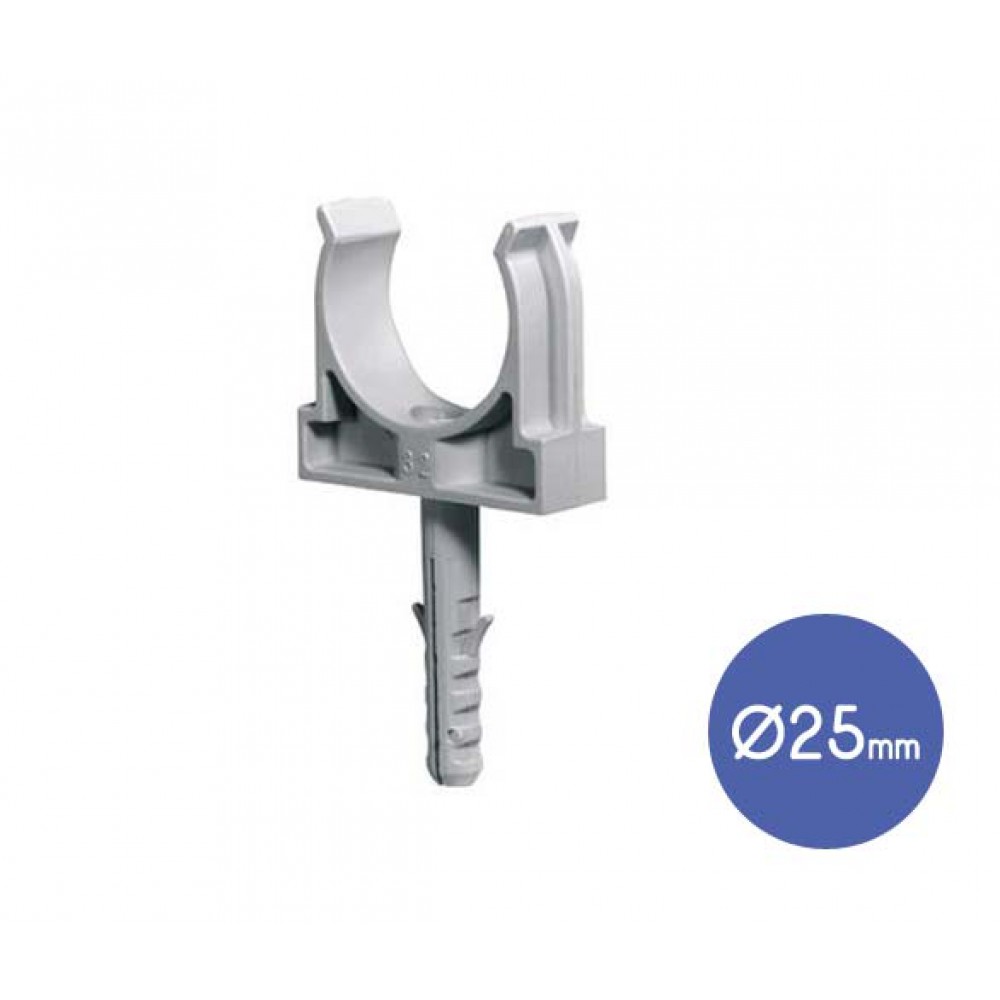 Στήριγμα Σωλήνα Με Βίδα Φ25 - 100 Τεμάχια - Elettrocanali Στήριγμα Σωλήνα Με Βίδα Φ25 - 100 Τεμάχια - Elettrocanali