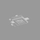 Γύψινο Χωνευτό Σποτ Οροφής Τετράγωνο 100x100mm 1x GU10 max 50W D610 - UNIVERSE