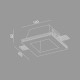 Γύψινο Χωνευτό Σποτ Οροφής Τετράγωνο 120x120mm 1x GU10 max 50W D611 - UNIVERSE