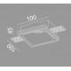Γύψινο Χωνευτό Σποτ Οροφής Τετράγωνο 100x100mm 1x GU10 max 50W D665 - UNIVERSE