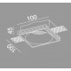 Γύψινο Χωνευτό Σποτ Οροφής Στρογγυλό 100x100mm 1x GU10 max 50W D664 - UNIVERSE