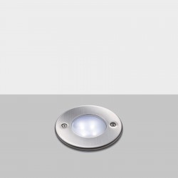 LED Χωνευτό Φωτιστικό Εξωτερικού Χώρου Inox 1.5W IP68 3500K 24V NAUTO - IVELA