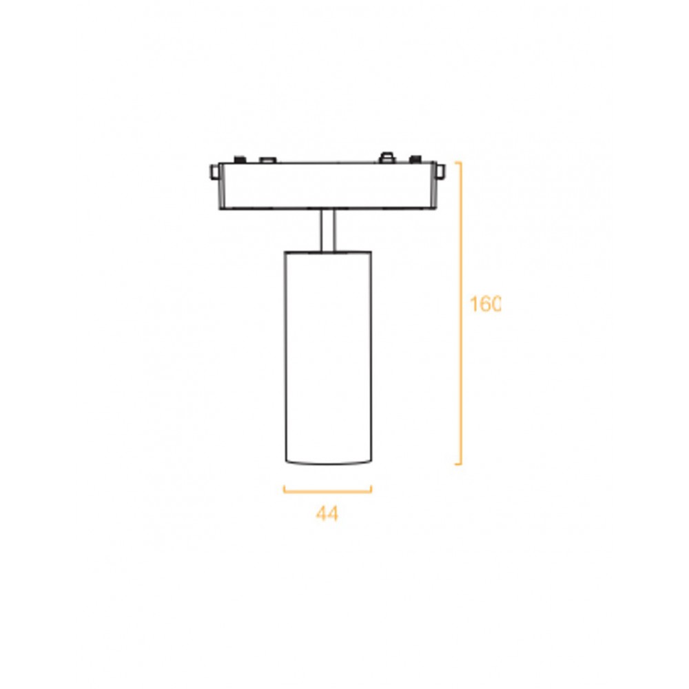Slim 48V Magnetic Track Spot Light 9W Ra90 για ΡΑΓΑ SLIM ΜΑΥΡΟ - UNIVERSE
