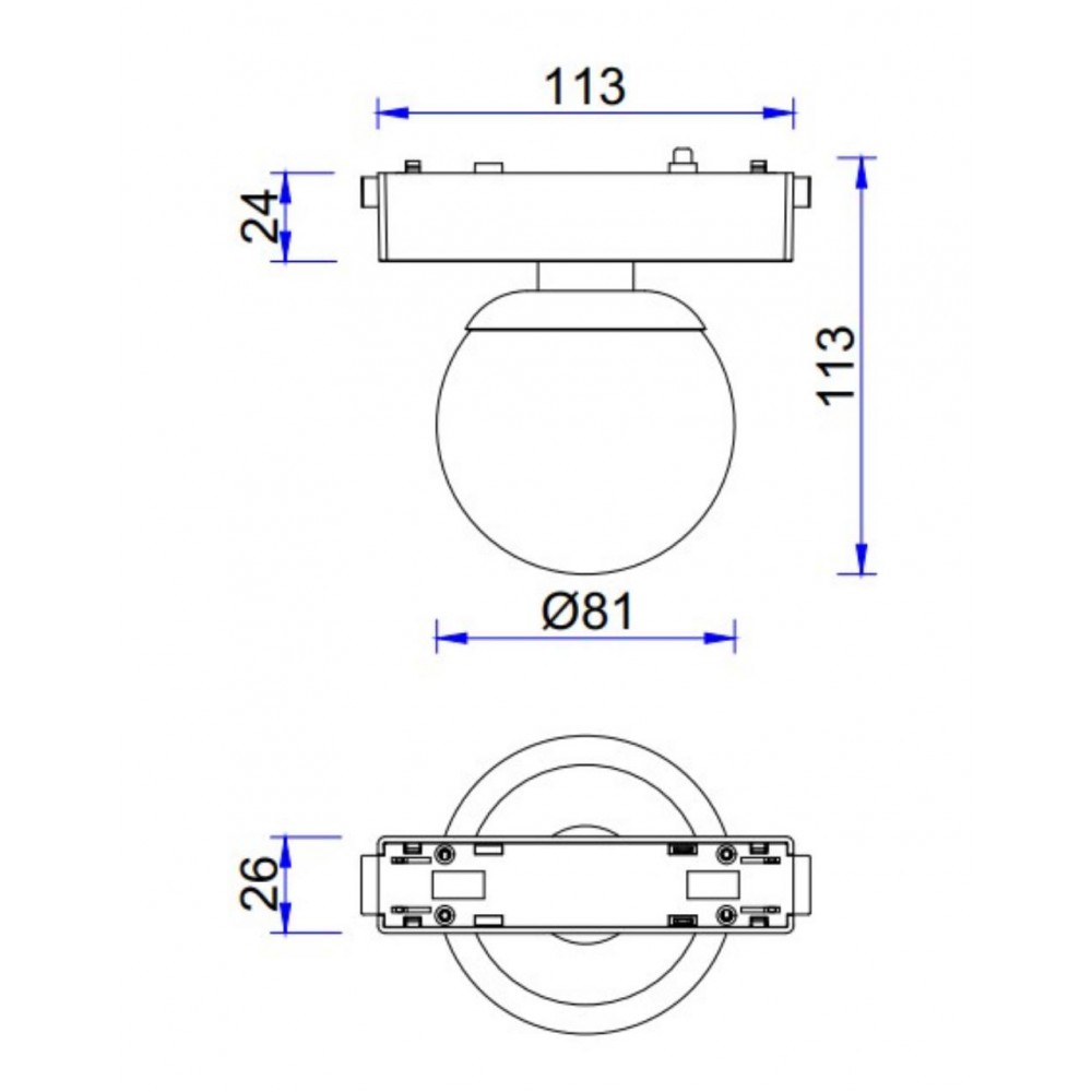 Slim 48V Magnetic Soft Light 5W Ra90 για ΡΑΓΑ SLIM ΜΑΥΡΟ - UNIVERSE