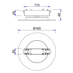 Slim 48V Magnetic Indirect Light 5W Ra90 για ΡΑΓΑ SLIM ΛΕΥΚΟ - UNIVERSE