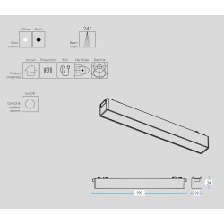 Slim 48V Magnetic Flood Light 24 μοιρών 10W Ra90 για ΡΑΓΑ SLIM ΜΑΥΡΟ - UNIVERSE