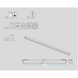 Slim 48V Magnetic Flood Light 24 μοιρών 30W Ra90 για ΡΑΓΑ SLIM ΜΑΥΡΟ - UNIVERSE