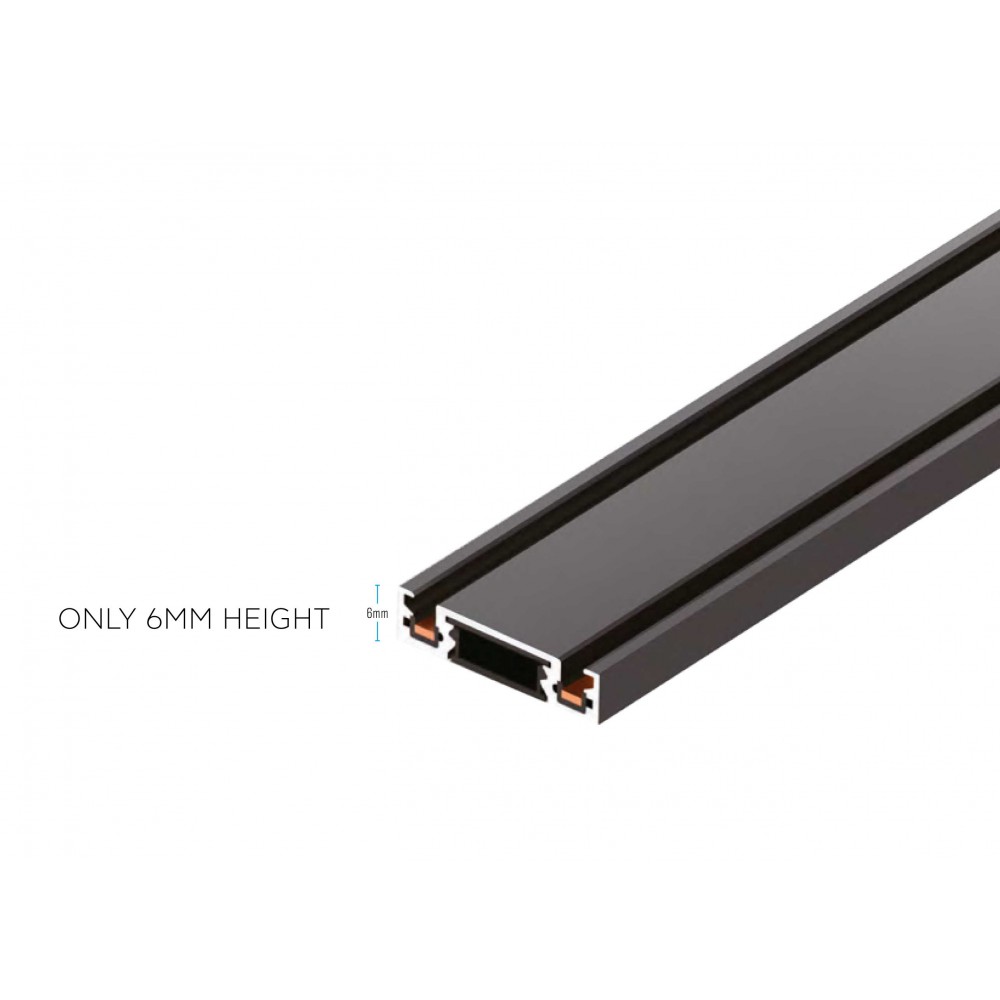 ΜΑΓΝΗΤΙΚΗ ΡΑΓΑ SLIM Μαύρη 48V 2m - UNIVERSE