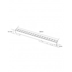 Standard 48V Magnetic Grille Light 12W RA90 Osram Led Για ΜΑΓΝΗΤΙΚΗ ΡΑΓΑ Χωνευτή Standard 48v Λευκό - UNIVERSE