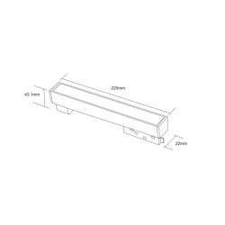 Standard 48V Magnetic Flood Light 12W RA90 Osram Led Για ΜΑΓΝΗΤΙΚΗ ΡΑΓΑ Χωνευτή Standard 48v Λευκό - UNIVERSE