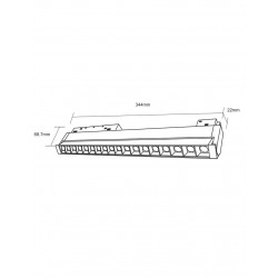 Standard 48V Magnetic Folding Light 18W RA90 Osram Led Για ΜΑΓΝΗΤΙΚΗ ΡΑΓΑ Χωνευτή Standard 48v Μαύρο - UNIVERSE