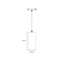 Standard 48V Magnetic Suspension Light 20W RA90 Osram Led Για ΜΑΓΝΗΤΙΚΗ ΡΑΓΑ Χωνευτή Standard 48v Μαύρο - UNIVERSE