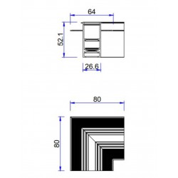 Horizontal 90° Joint Για ΜΑΓΝΗΤΙΚΗ ΡΑΓΑ Χωνευτή Standard 48v Μαύρο - UNIVERSE