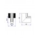Vertical 90° Joint Recessed Για ΜΑΓΝΗΤΙΚΗ ΡΑΓΑ Χωνευτή Standard 48v Μαύρο - UNIVERSE
