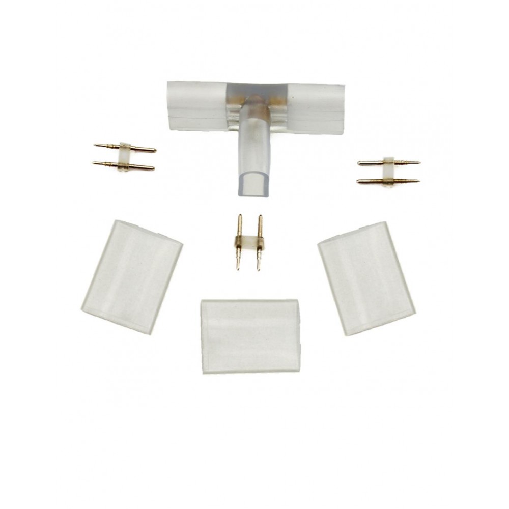 Ενδιάμεσος Σύνδεσμος T / 2 Καλωδίων PVC Διάφανο για Neon Flex - Universe