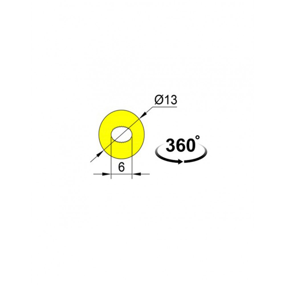 5 Μέτρα - ROUND NEON FLEX LED TAINIA ΔΥΟ ΟΨΕΩΝ Φ13mm 18W 24V 1800lm 360° IP65 DIMMABLE UNIVERSE