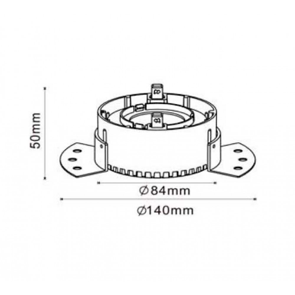 Σποτ αλουμινίου trimless χωνευτό Στρογγυλό 1xGU10  UNIVERSE