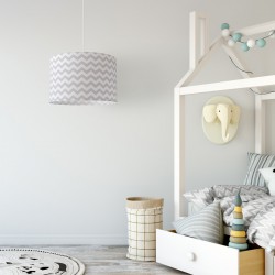 Κρεμαστό Φωτιστικό - Chevron Grey - 1 x E27 VEIS Κρεμαστό Φωτιστικό - Chevron Grey - 1 x E27 VEIS