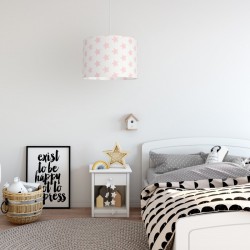 Κρεμαστό Παιδικό Φωτιστικό - Big Stars Pink - 1 x E27 VEIS