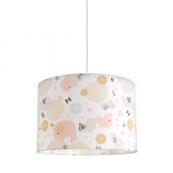 Παιδικό φωτιστικό οροφής Pink Elephants - 1 x E27 VEIS