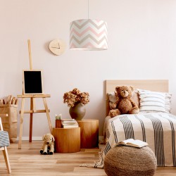 Κρεμαστό φωτιστικό Chevron Sand Pink - 1 x E27 VEIS