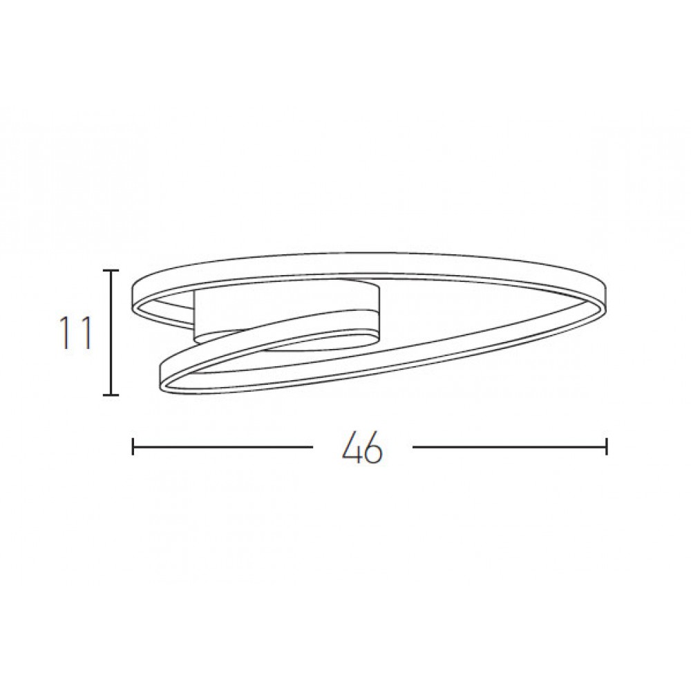 LED Πλαφονιέρα Αλουμινίου Λευκή ø46cm 46W 4140lm - Zambelis Lights