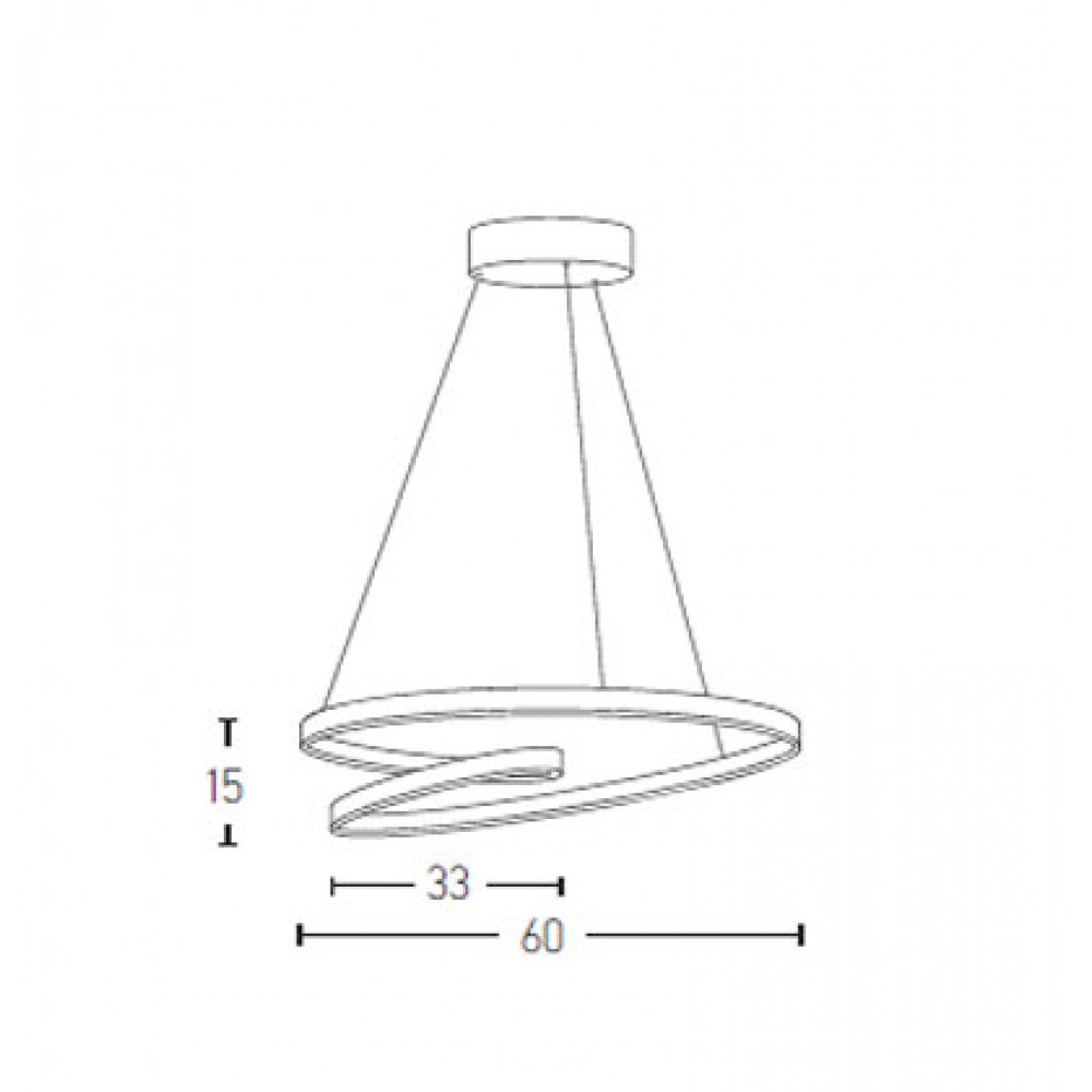LED Κρεμαστό Φωτιστικό Αλουμινίου Λευκό 55W 4950lm - Zambelis Lights