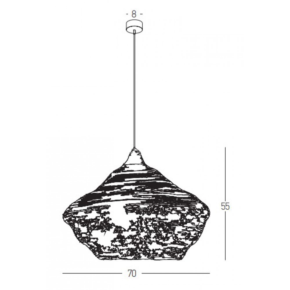 Κρεμαστό Φωτιστικό Μονόφωτο από Μέταλλο και Πλεκτό Σιτάρι Μαύρο D70cm 1xE27 - ZAMBELIS LIGHTS