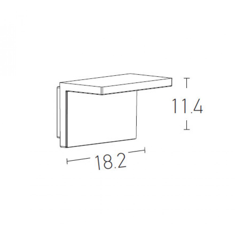 LED Απλίκα Εξωτερικού Χώρου Από Αλουμίνιο Σε Γραφίτη Και Ξύλο 13W IP54 - Zambelis Lights