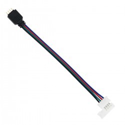 Ταχυσύνδεσμος Τροφοδοσίας IP20 - Strip To Power Connector 4 PIN Male για Ένωση 1 x RGB Ταινία LED Πλάτους 10mm