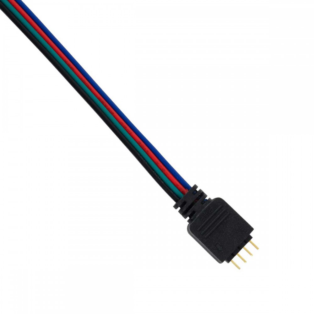 Ταχυσύνδεσμος Τροφοδοσίας IP20 - Strip To Power Connector 4 PIN Male για Ένωση 1 x RGB Ταινία LED Πλάτους 10mm