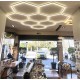 Εξάγωνο Led Φωτιστικό Σώμα 56,5 cm Με Βάση Αλουμινίου και Πολυκαρμπονικό Καλυμα Ασπρου χρώματος σε Φωτισμό Ουδέτερο Λευκό